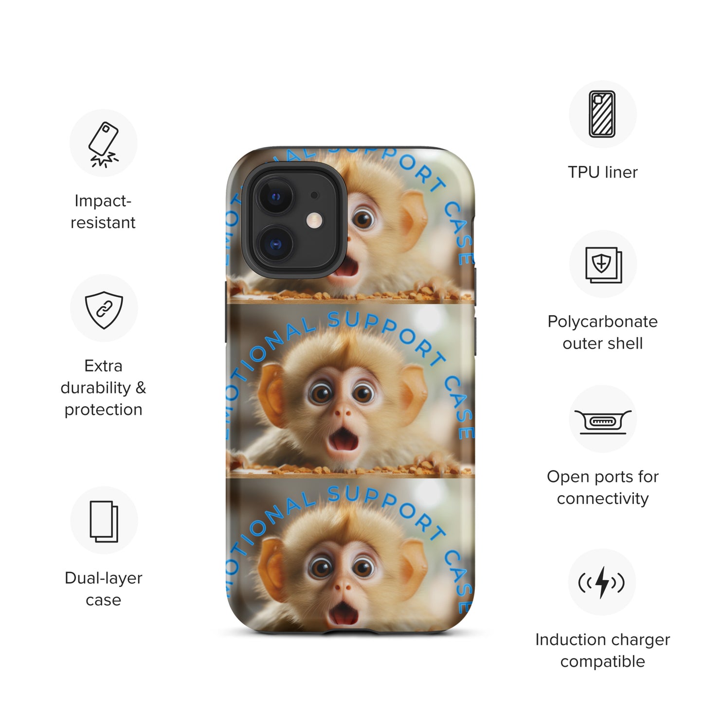 MONKEY EMOTIONAL SUPPORT Tough Case for iPhone®