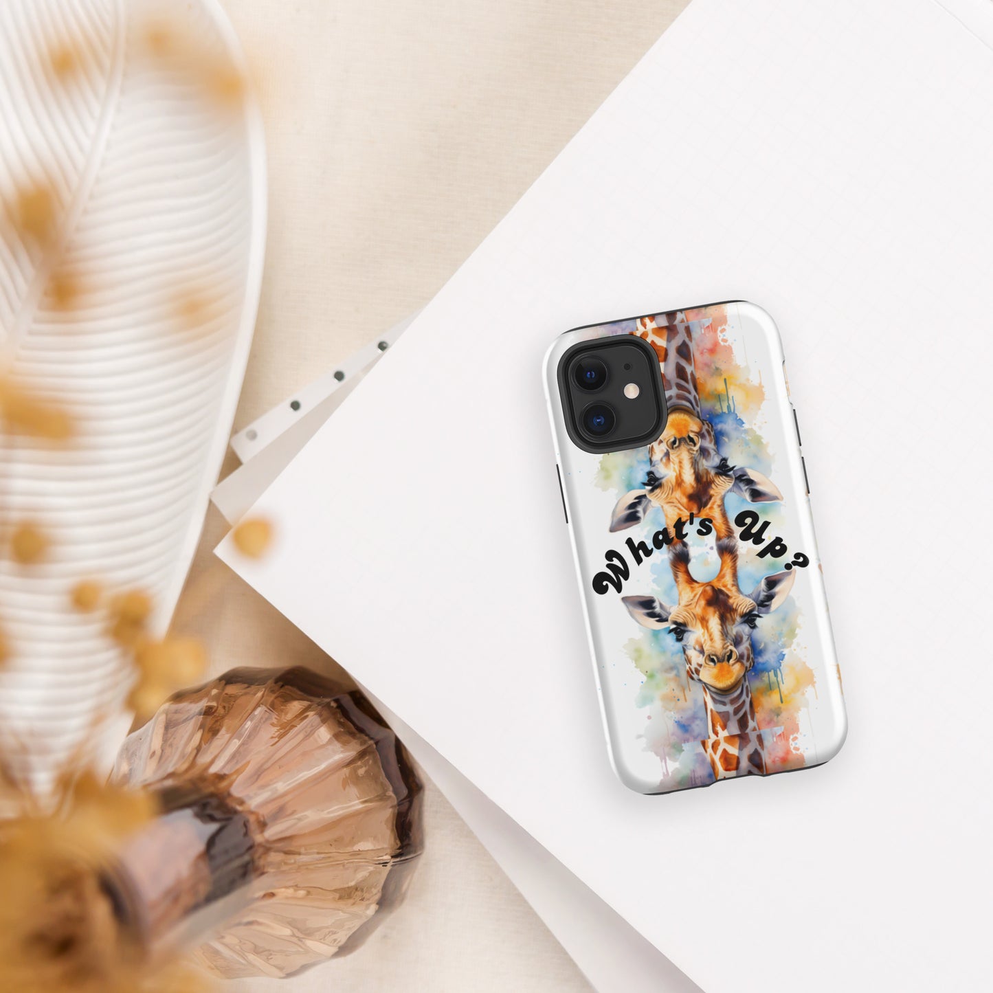 WHAT'S UP? GIRAFFE Tough Case for iPhone®