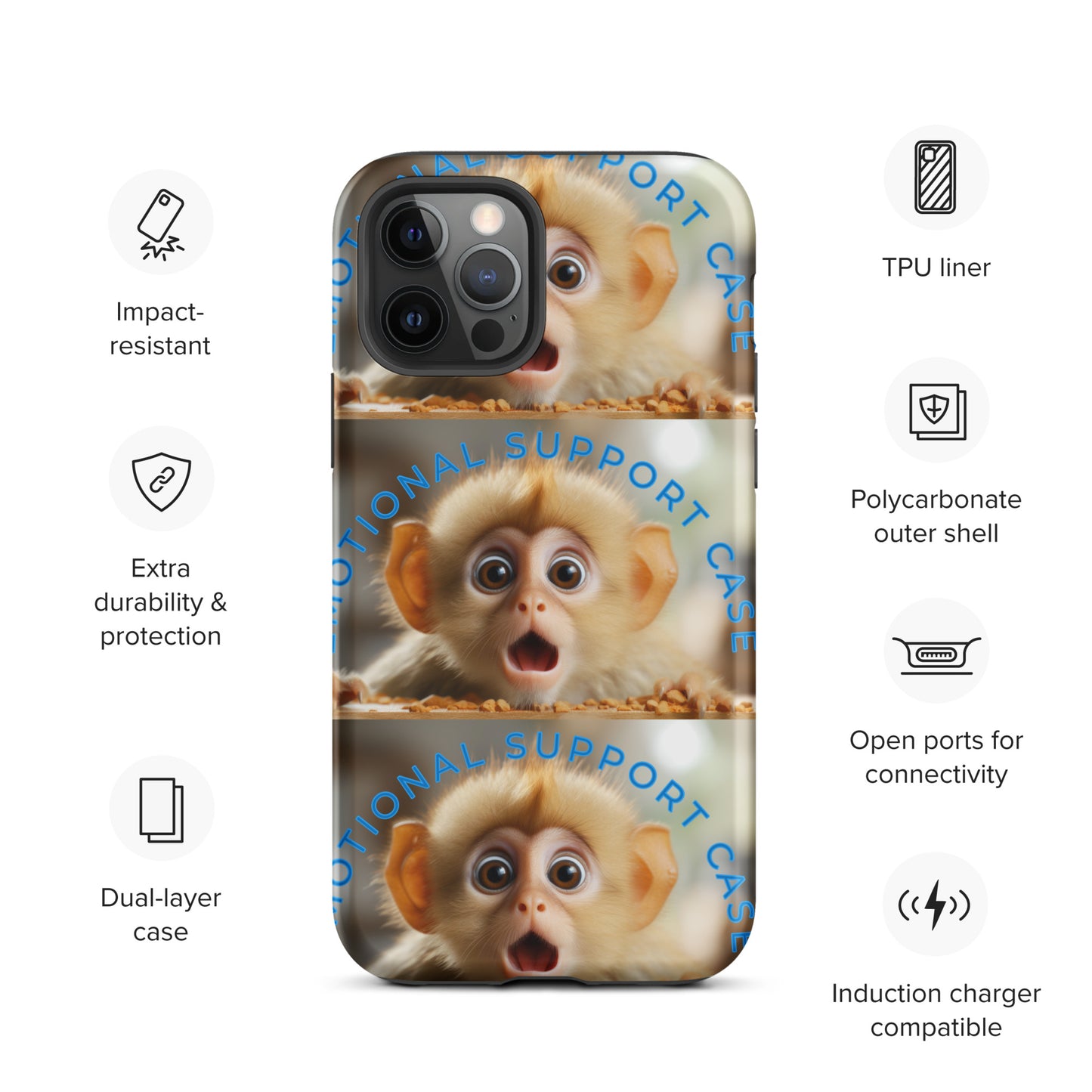 MONKEY EMOTIONAL SUPPORT Tough Case for iPhone®