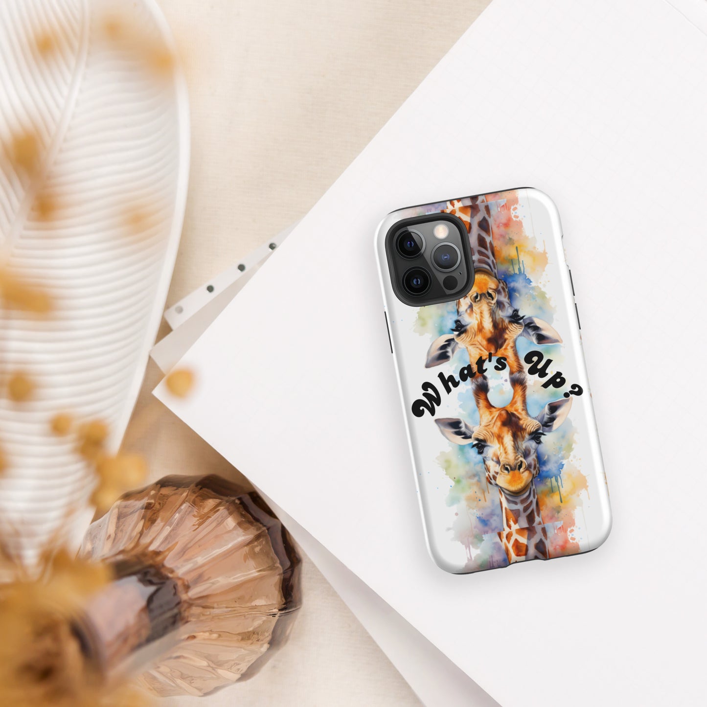 WHAT'S UP? GIRAFFE Tough Case for iPhone®