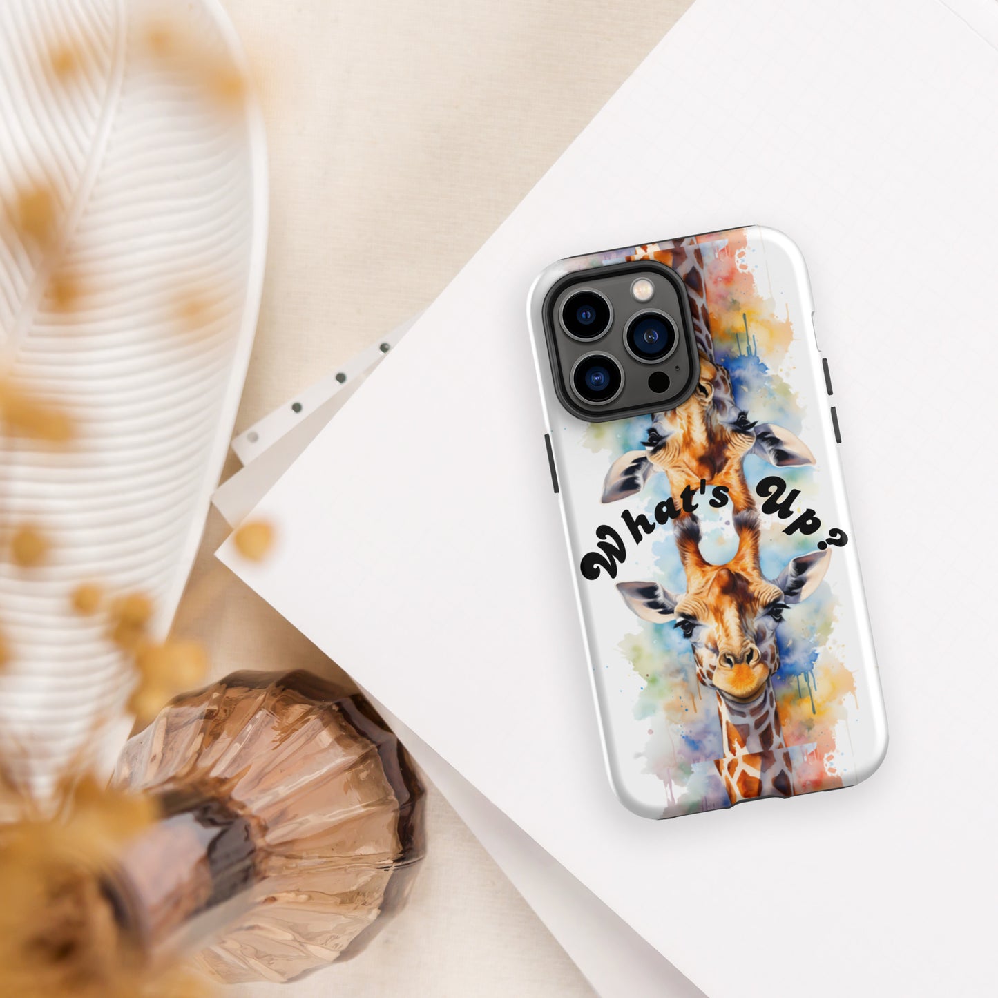 WHAT'S UP? GIRAFFE Tough Case for iPhone®