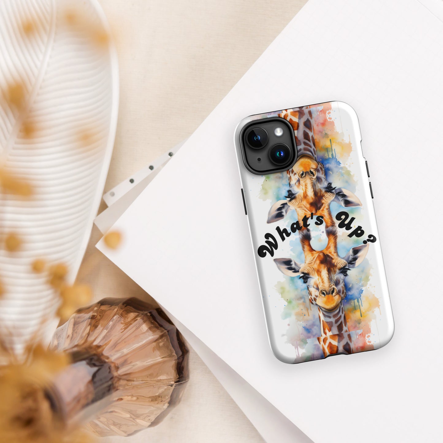 WHAT'S UP? GIRAFFE Tough Case for iPhone®