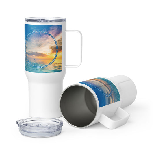 Travel mug with a handle