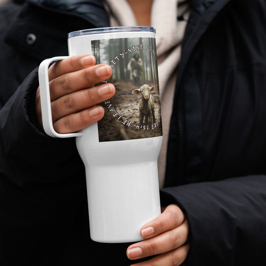 Travel mug with a handle