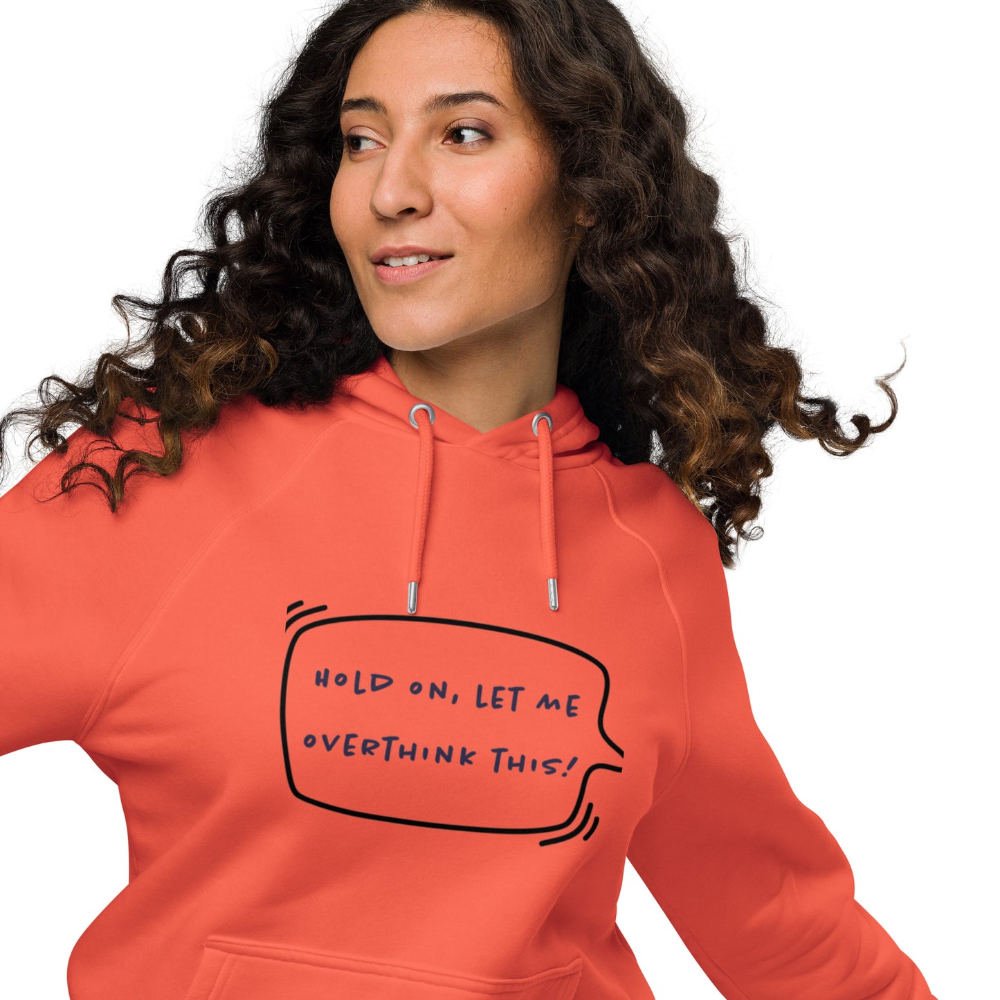 HUMOROUS OVERTHINK THIS Unisex eco raglan hoodie