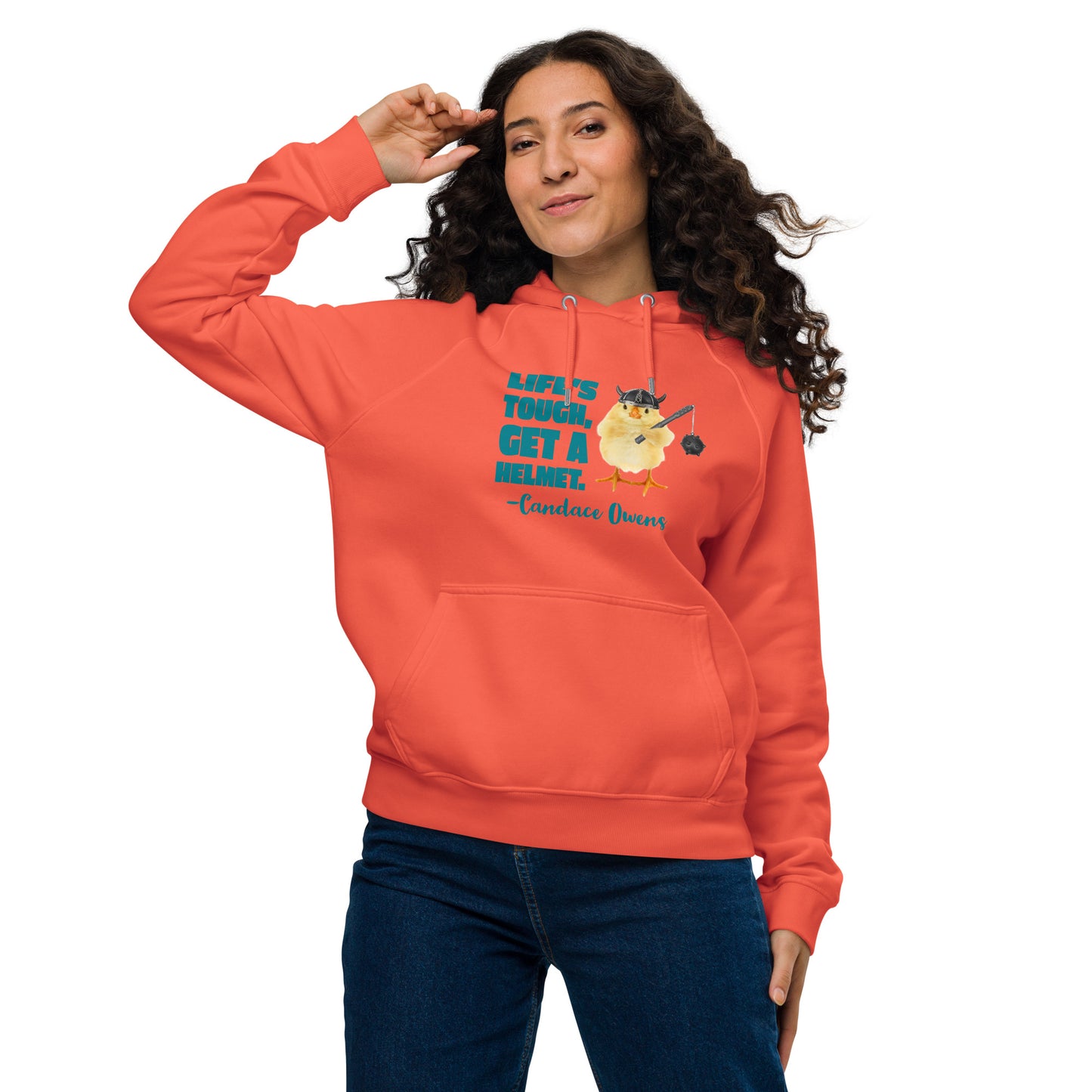 HUMOROUS CANDACE OWENS "LIFE'S TOUGH..." Unisex eco raglan hoodie