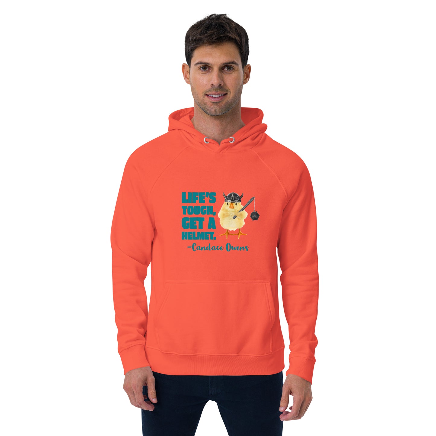 HUMOROUS CANDACE OWENS "LIFE'S TOUGH..." Unisex eco raglan hoodie