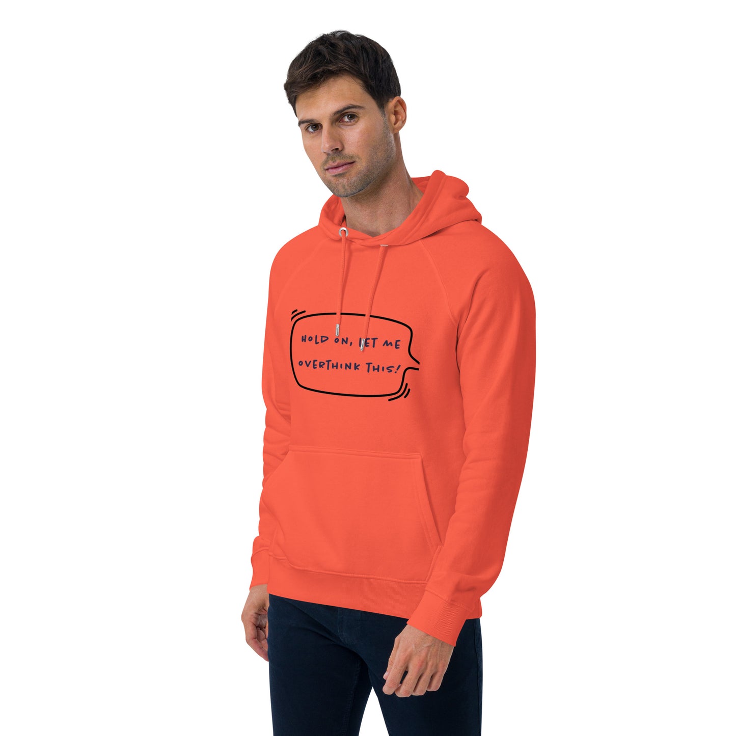 HUMOROUS OVERTHINK THIS Unisex eco raglan hoodie