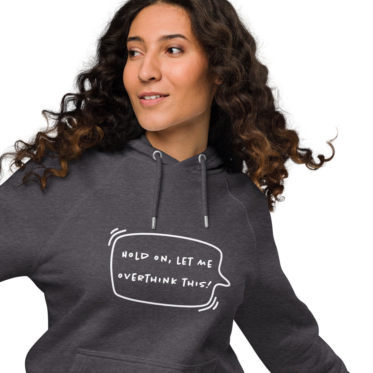 HUMOROUS OVERTHINK THIS Unisex eco raglan hoodie