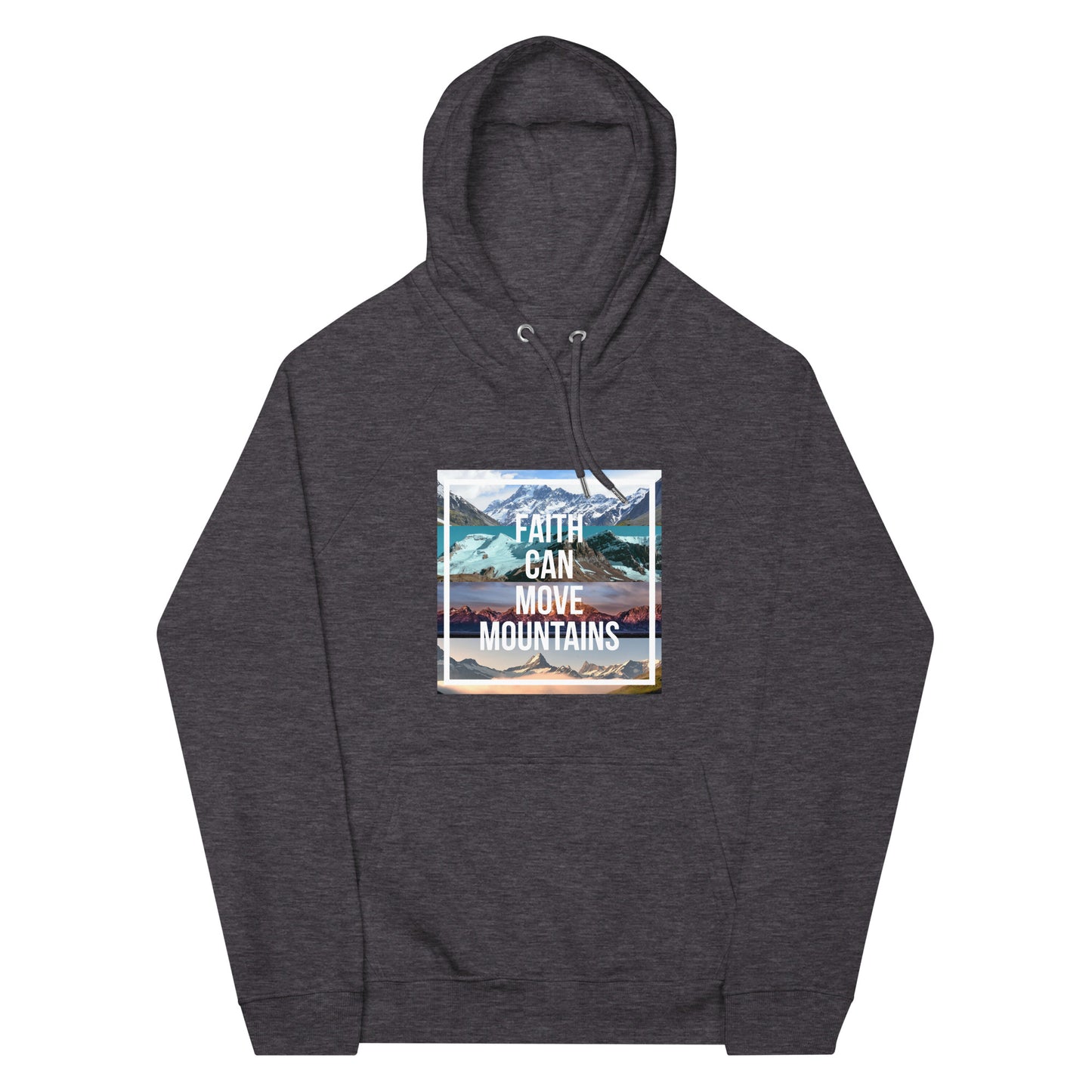 FAITH MOVES MOUNTAINS Unisex eco raglan hoodie