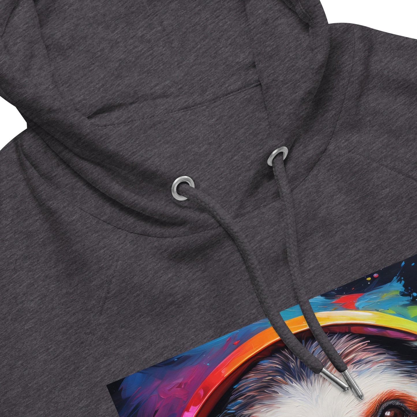 Sloth Earphones Unisex eco raglan hoodie