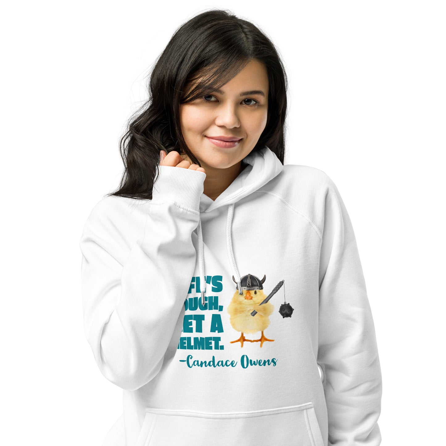 HUMOROUS CANDACE OWENS "LIFE'S TOUGH..." Unisex eco raglan hoodie