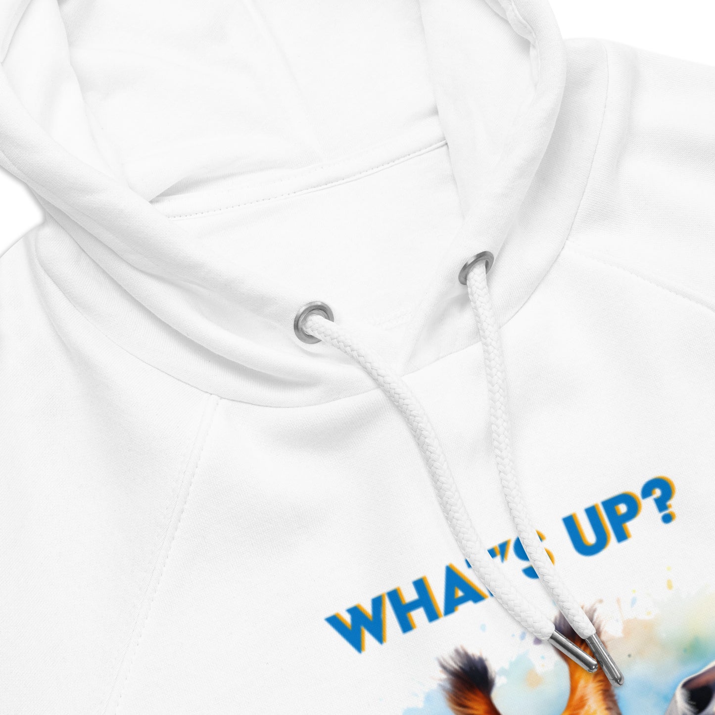 WHAT'S UP? GIRAFFE Unisex eco raglan hoodie