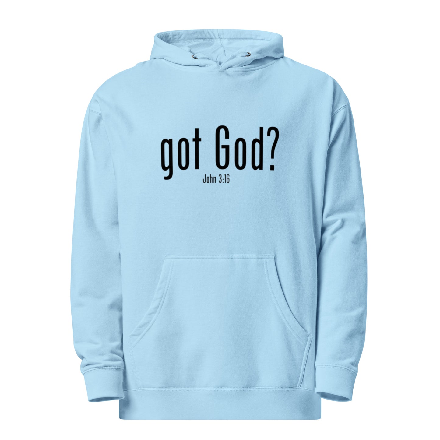 GOT GOD? Unisex midweight hoodie