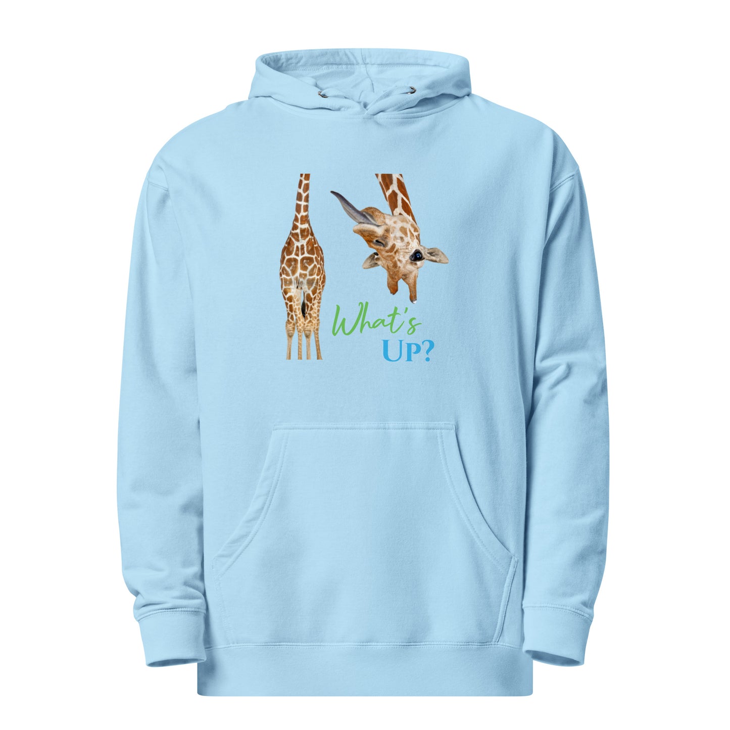 FUNNY GIRAFFE WHAT'S UP? Unisex midweight hoodie