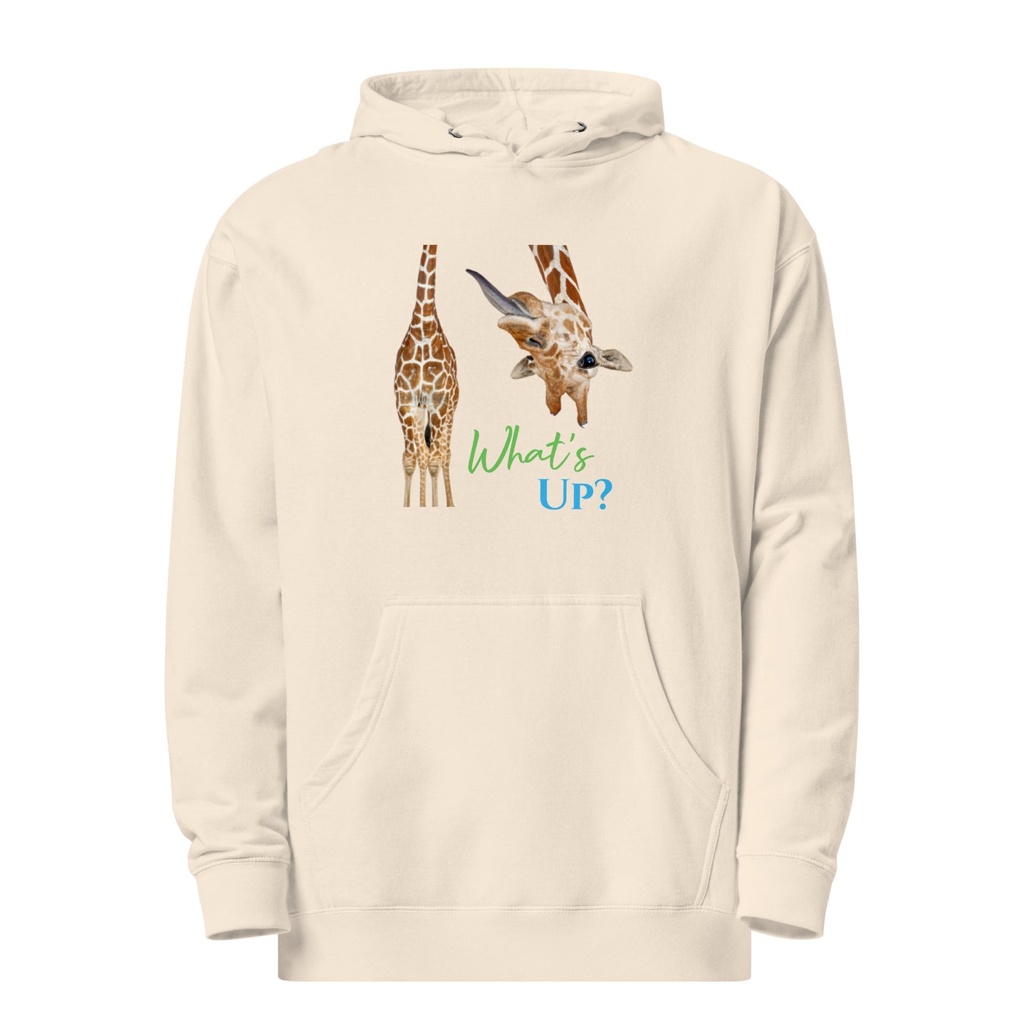 FUNNY GIRAFFE WHAT'S UP? Unisex midweight hoodie