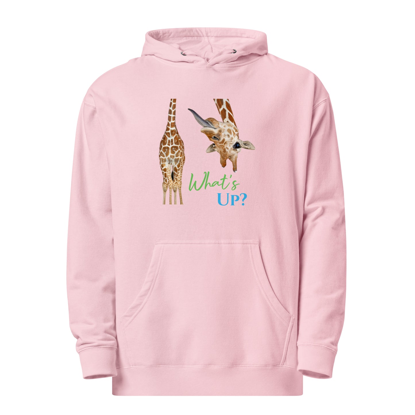 FUNNY GIRAFFE WHAT'S UP? Unisex midweight hoodie