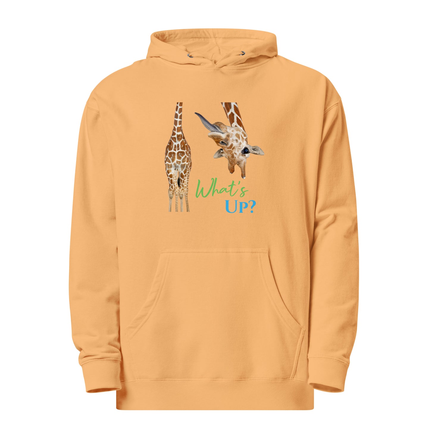 FUNNY GIRAFFE WHAT'S UP? Unisex midweight hoodie