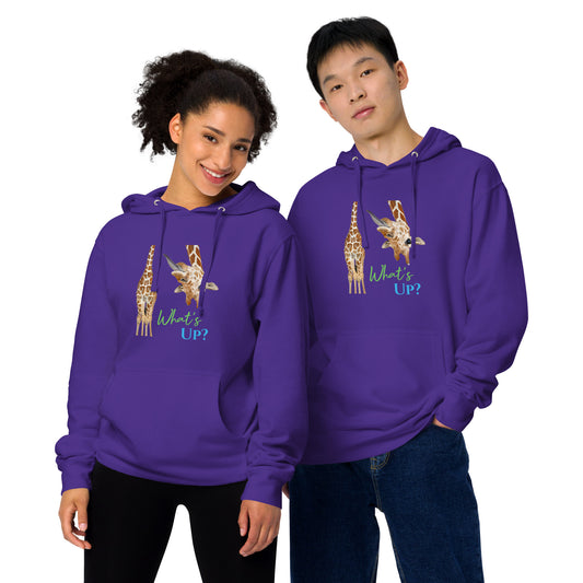 FUNNY GIRAFFE WHAT'S UP? Unisex midweight hoodie