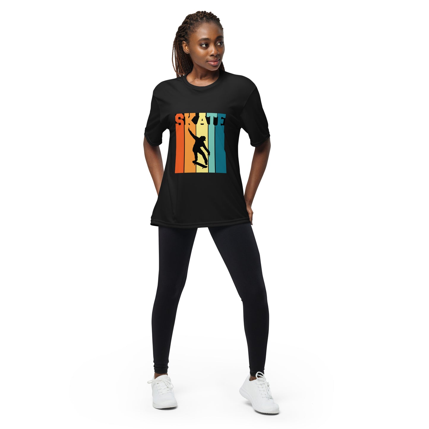 COOL SKATE Unisex performance crew neck t-shirt