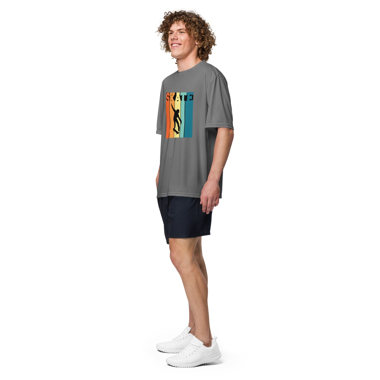 COOL SKATE Unisex performance crew neck t-shirt