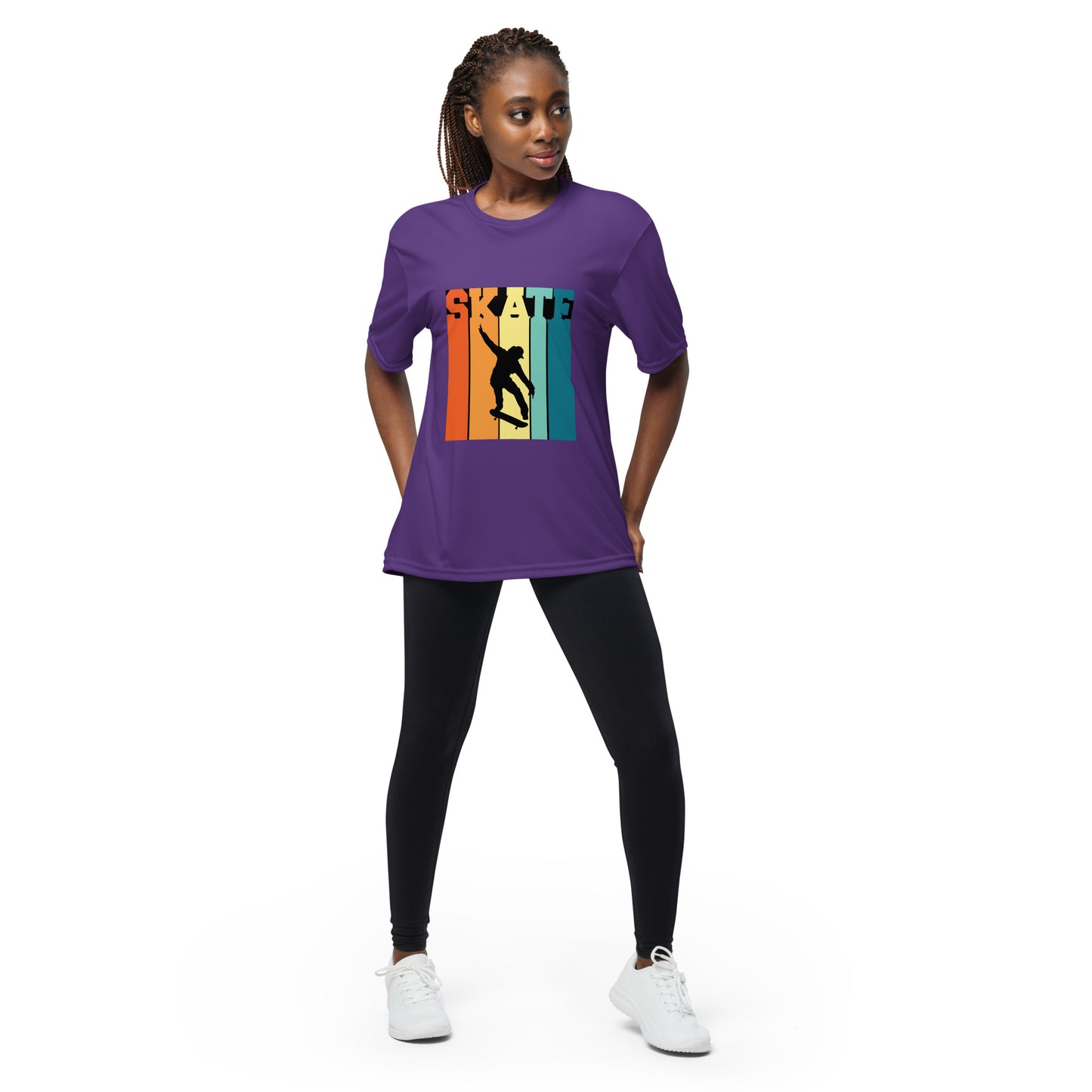 COOL SKATE Unisex performance crew neck t-shirt