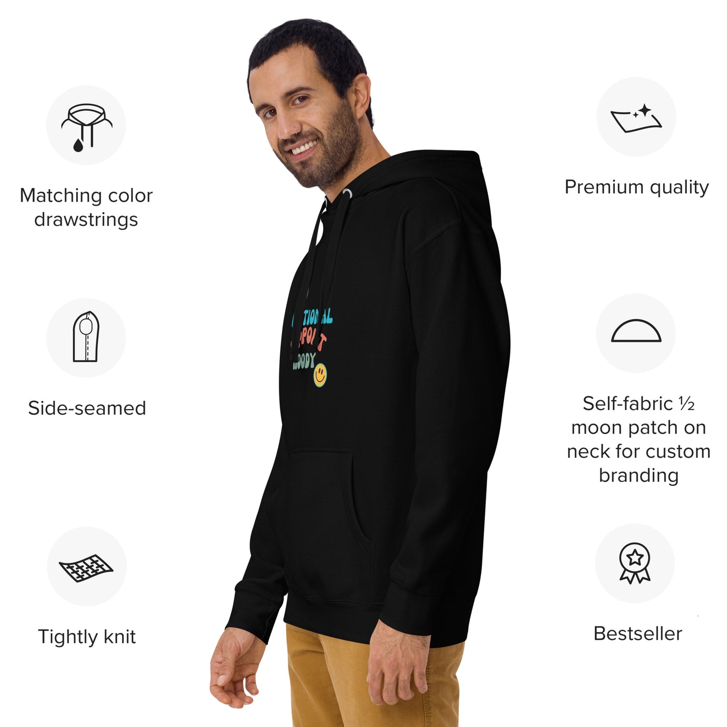 Humor Emotional Support Unisex Hoodie