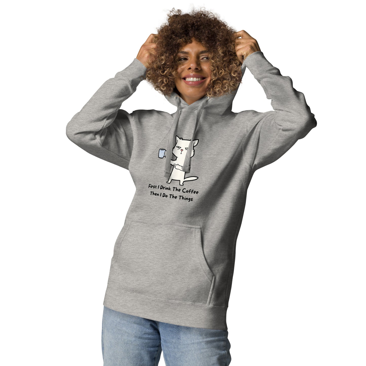 FUNNY COFFEE CAT Unisex Hoodie