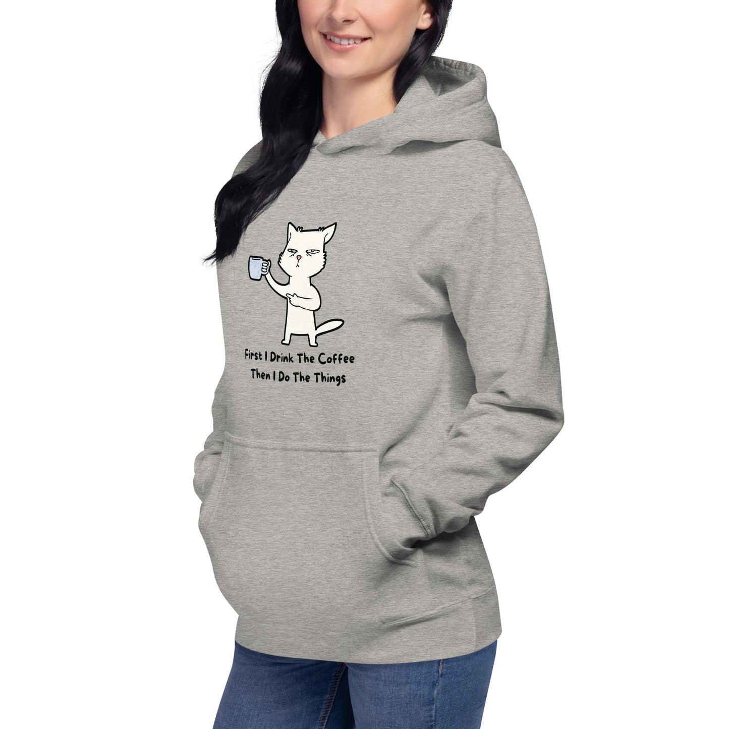 FUNNY COFFEE CAT Unisex Hoodie