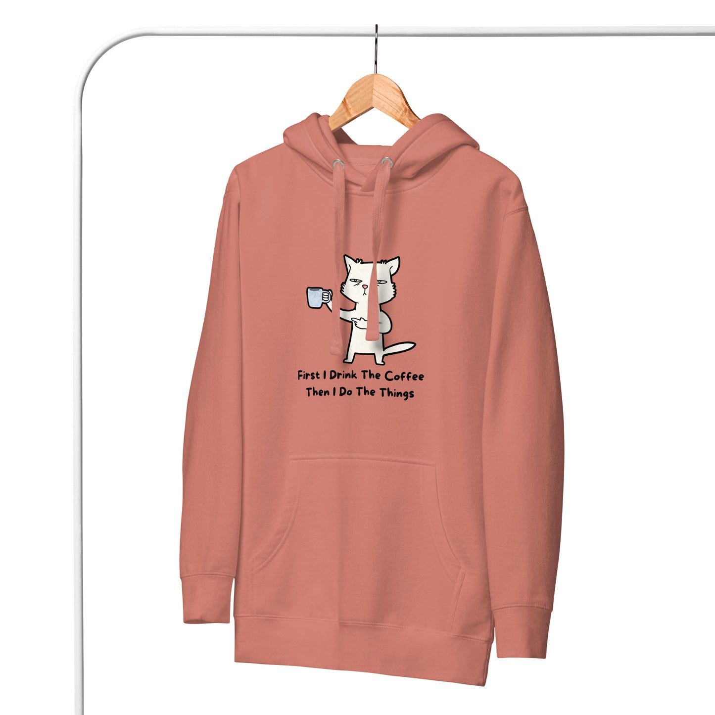 FUNNY COFFEE CAT Unisex Hoodie