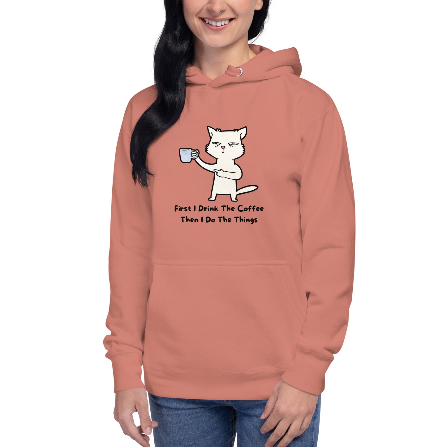 FUNNY COFFEE CAT Unisex Hoodie