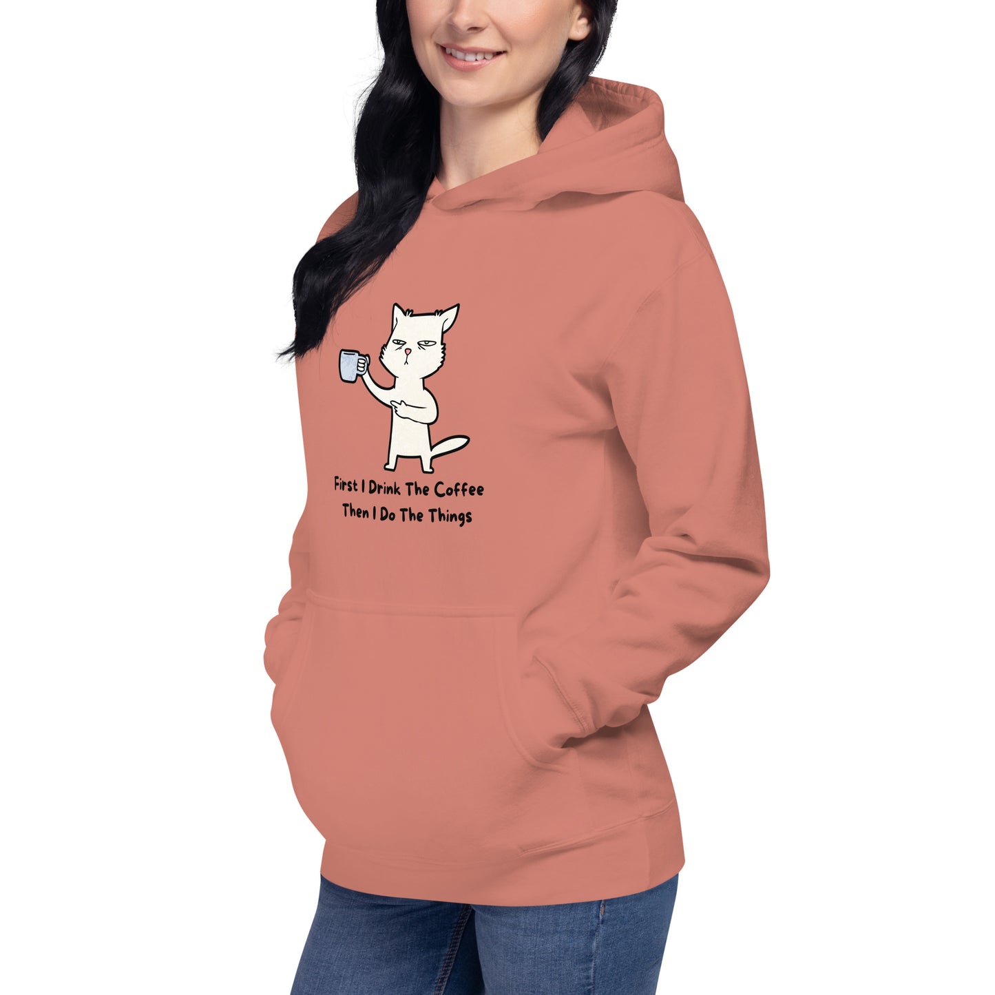 FUNNY COFFEE CAT Unisex Hoodie