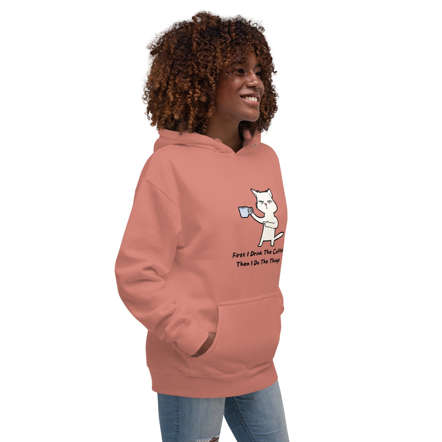 FUNNY COFFEE CAT Unisex Hoodie