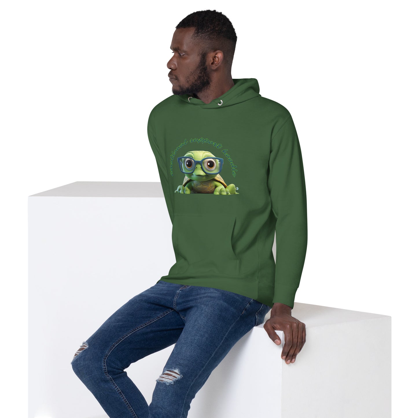 CUTE TURTLE EMOTIONAL SUPPORT Unisex Hoodie