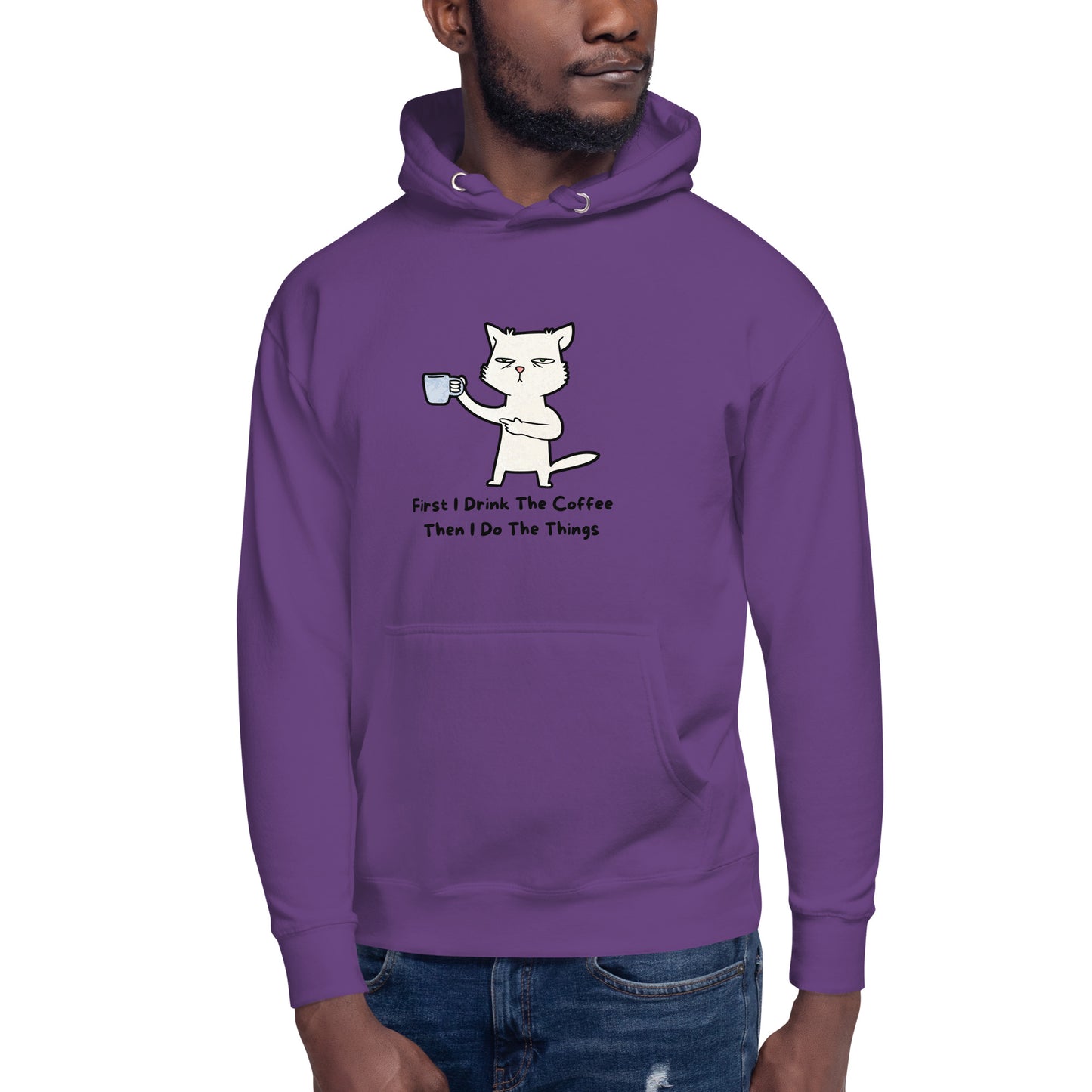 FUNNY COFFEE CAT Unisex Hoodie