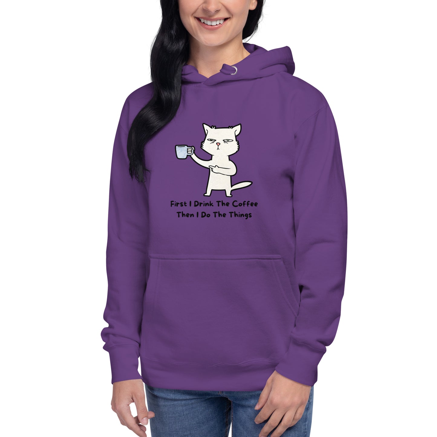 FUNNY COFFEE CAT Unisex Hoodie