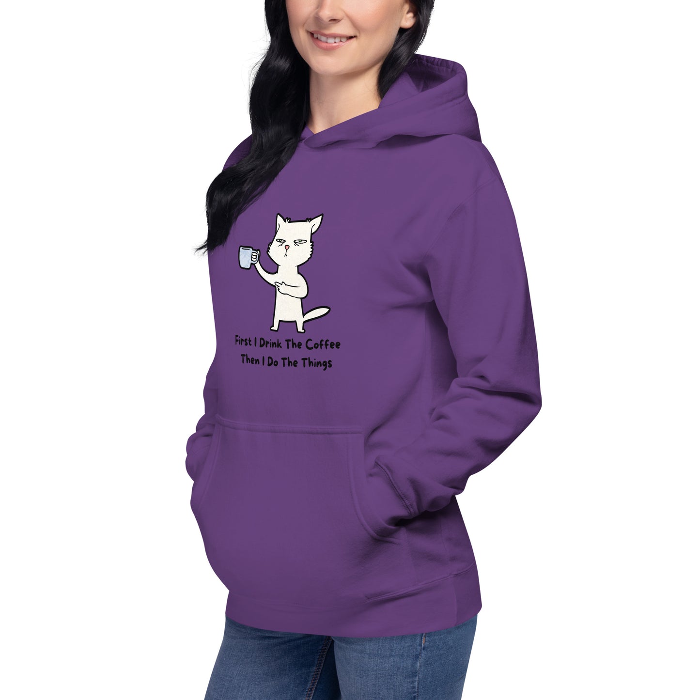 FUNNY COFFEE CAT Unisex Hoodie