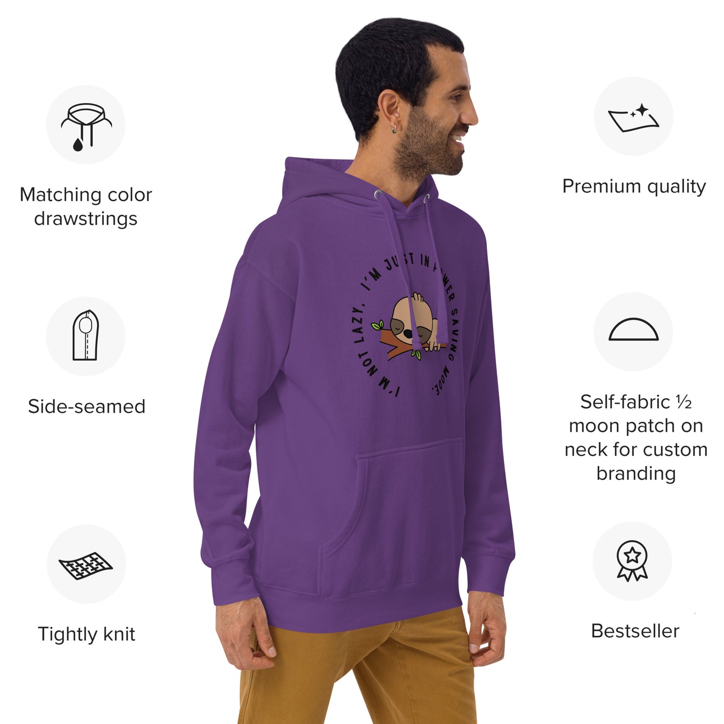 Sloth Battery Saver Mode Unisex Hoodie