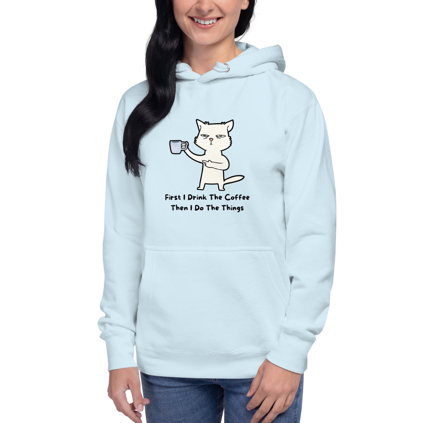 FUNNY COFFEE CAT Unisex Hoodie