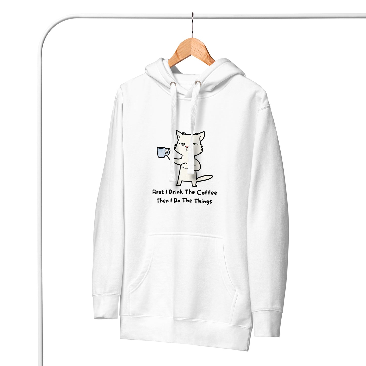 FUNNY COFFEE CAT Unisex Hoodie