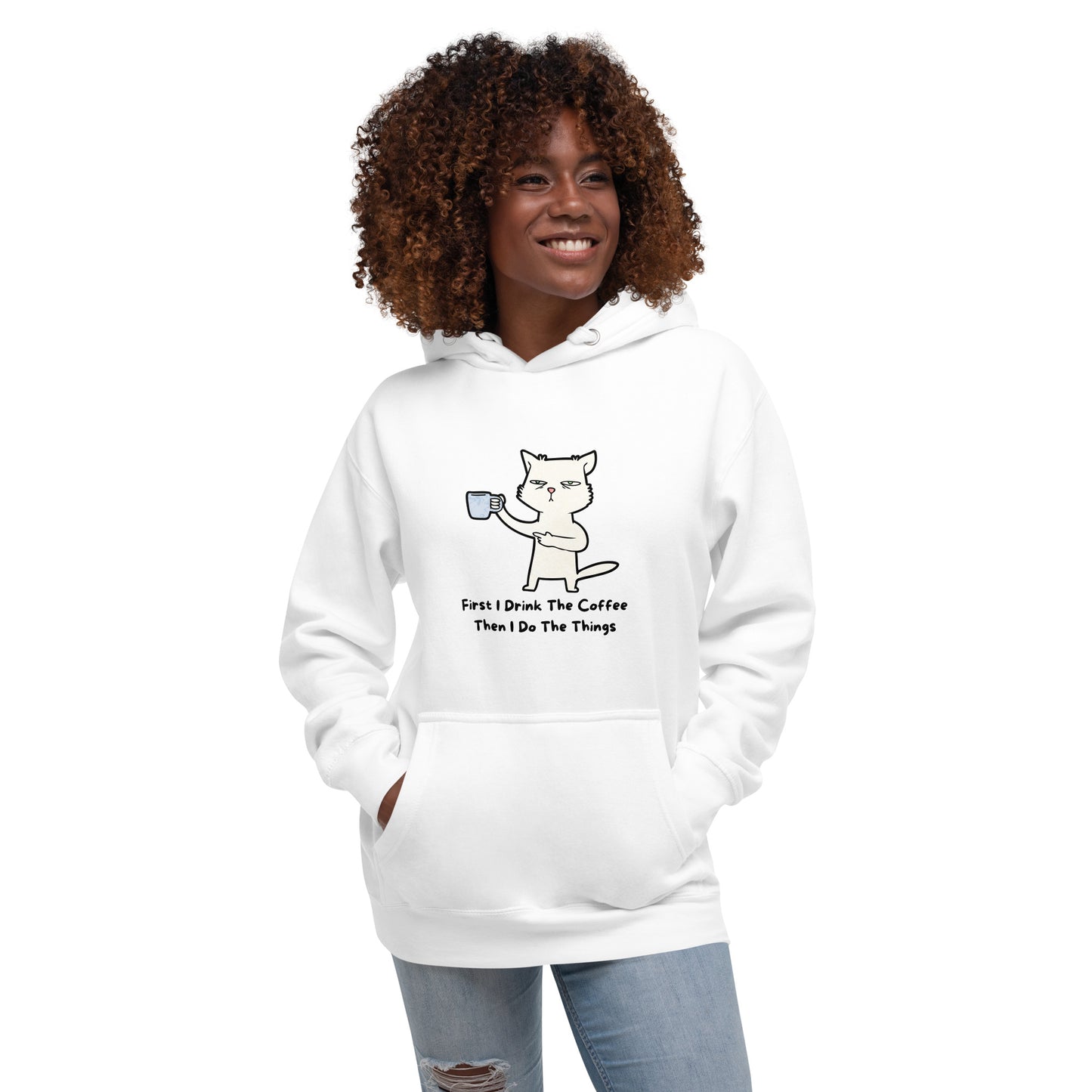 FUNNY COFFEE CAT Unisex Hoodie