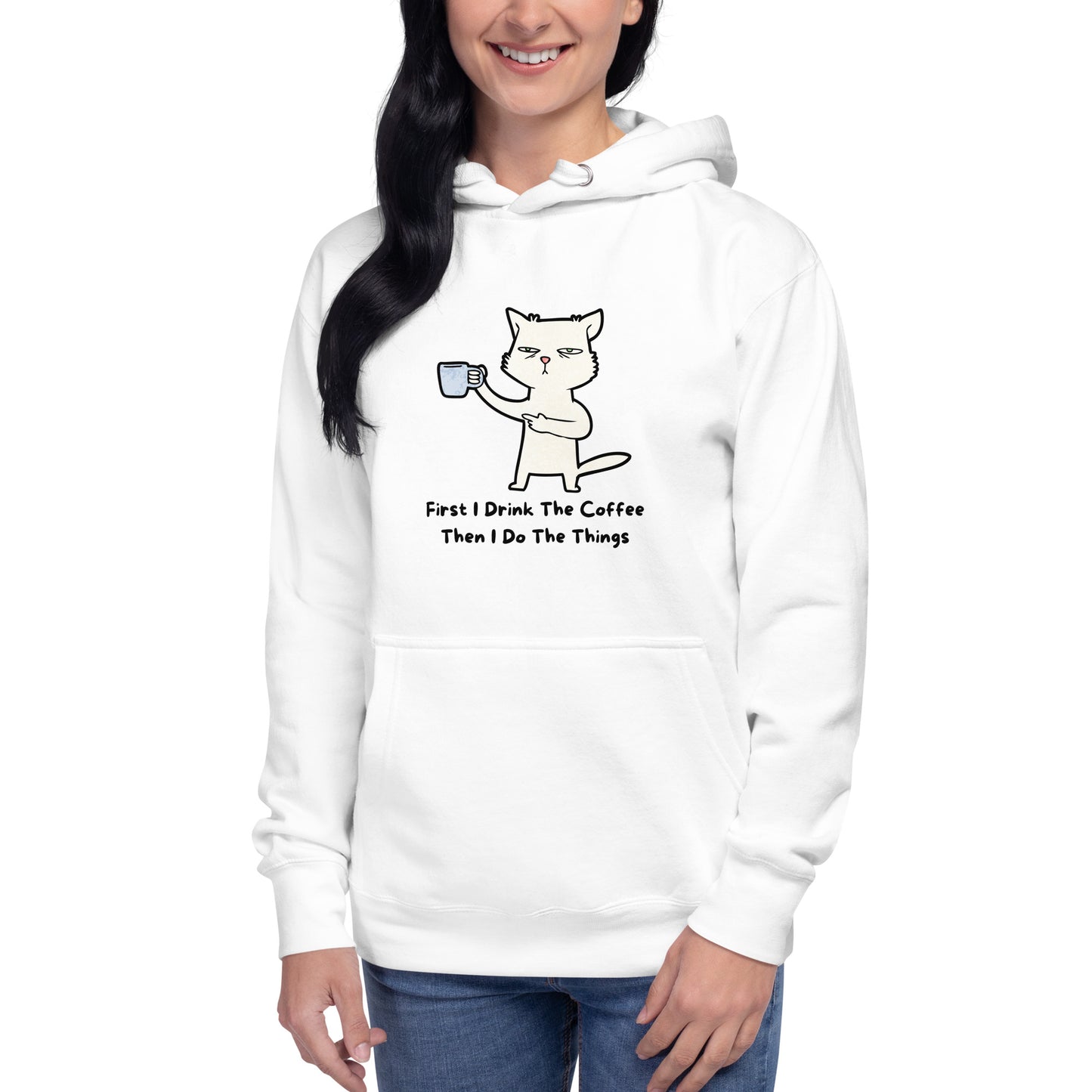 FUNNY COFFEE CAT Unisex Hoodie