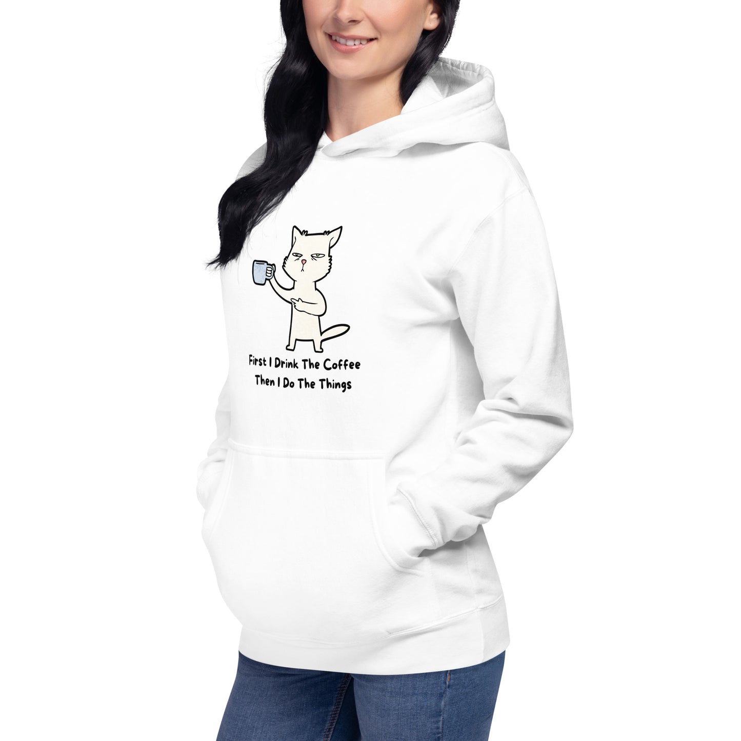 FUNNY COFFEE CAT Unisex Hoodie