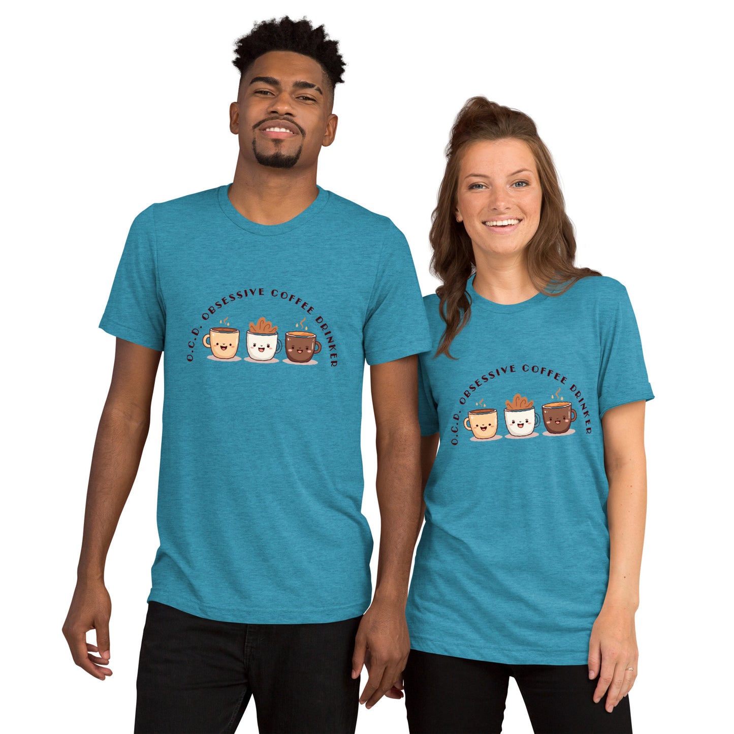 HUMOROUS "OCD" COFFEE Short sleeve t-shirt