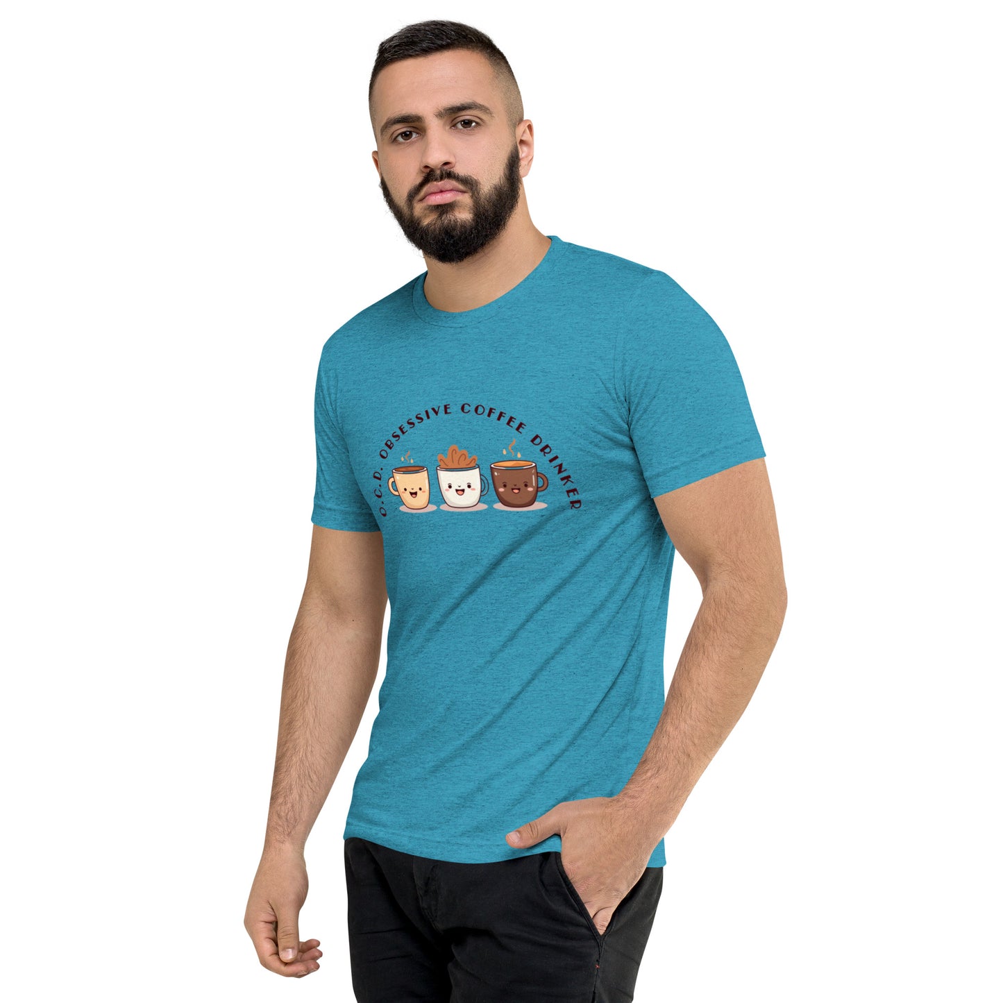 HUMOROUS "OCD" COFFEE Short sleeve t-shirt