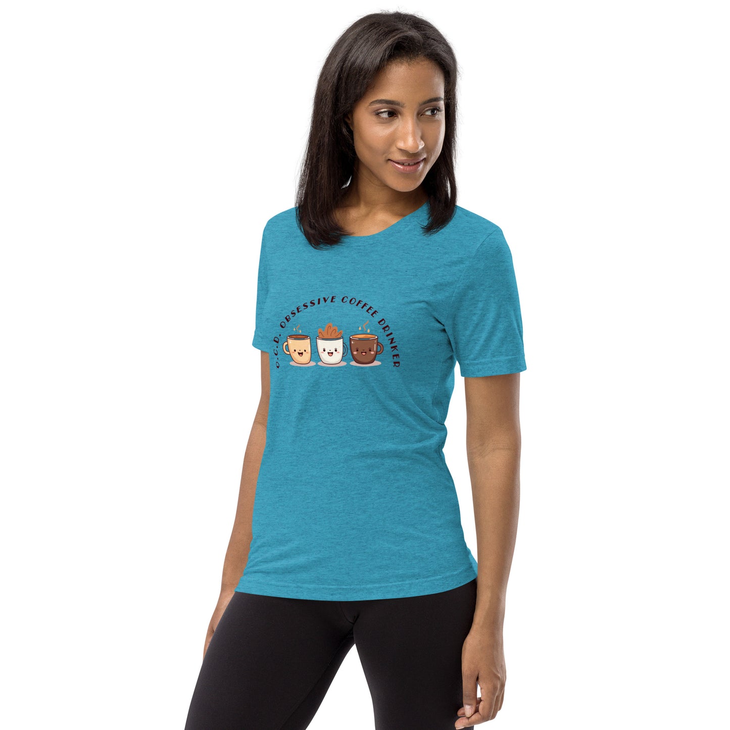 HUMOROUS "OCD" COFFEE Short sleeve t-shirt