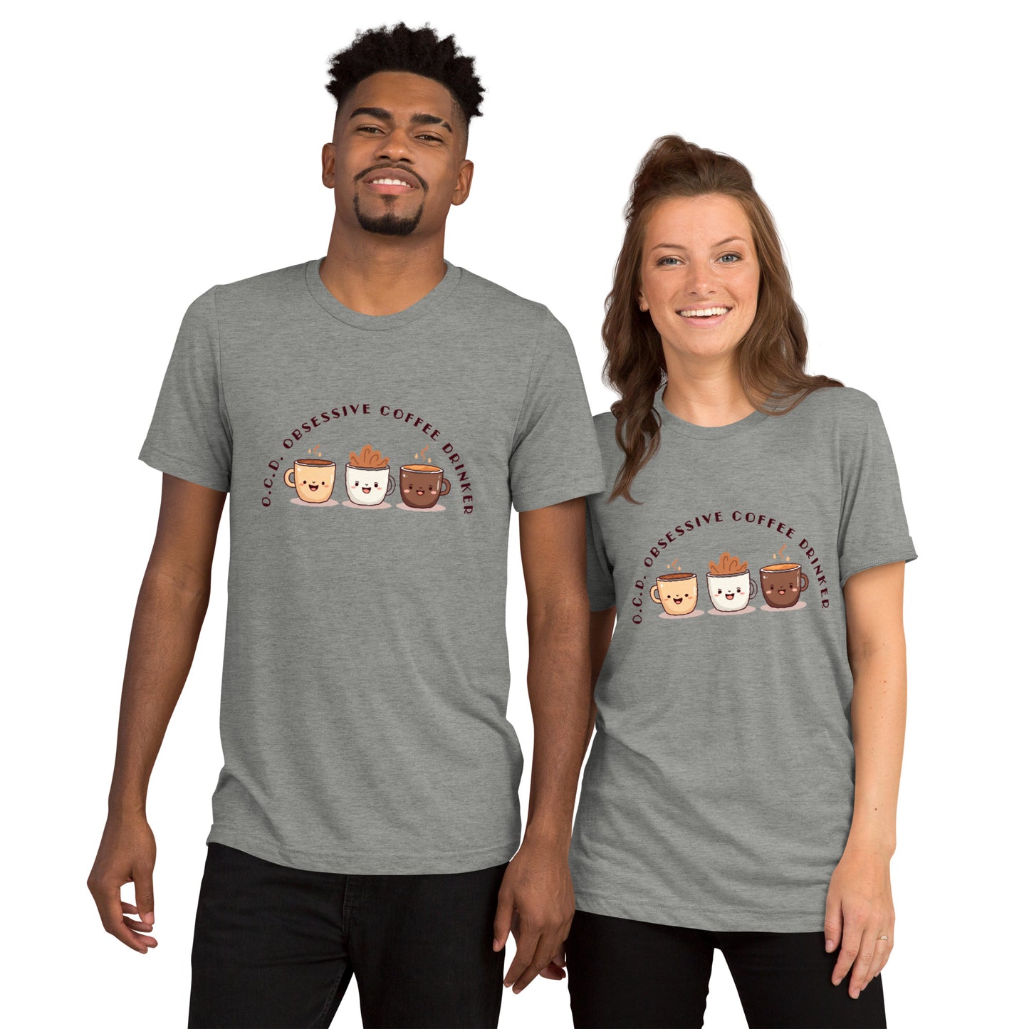 HUMOROUS "OCD" COFFEE Short sleeve t-shirt