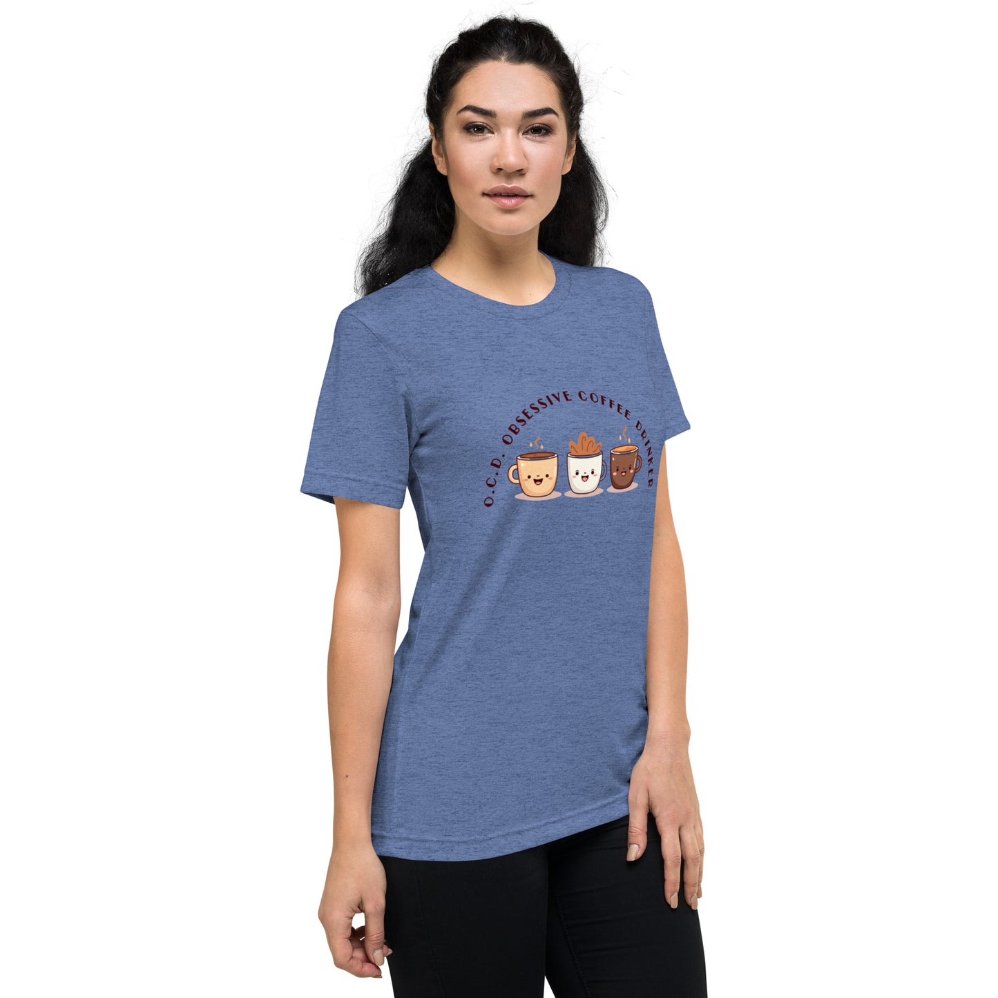 HUMOROUS "OCD" COFFEE Short sleeve t-shirt