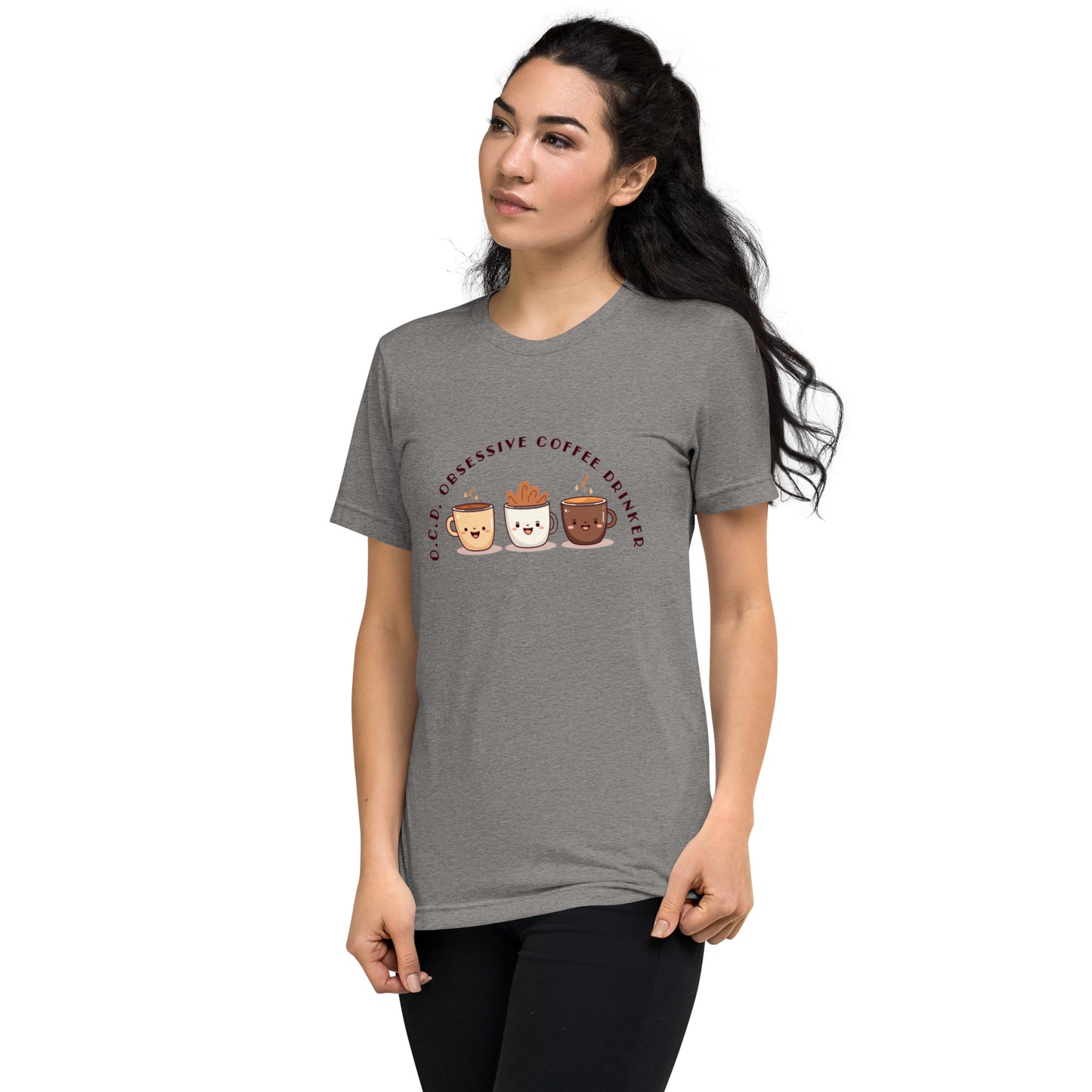 HUMOROUS "OCD" COFFEE Short sleeve t-shirt