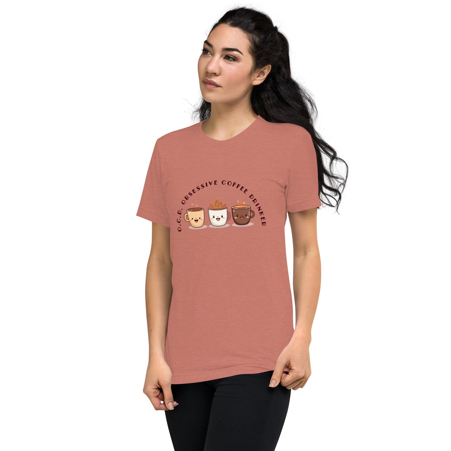 HUMOROUS "OCD" COFFEE Short sleeve t-shirt